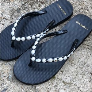 Black Tory Burch Sandels size 8